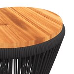 vidaXL Table basse avec base en fil de fer noir bois d'acacia massif