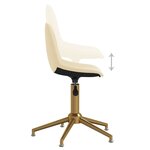 vidaXL Chaise pivotante de salle à manger Crème Velours