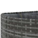 vidaXL Salon de jardin 4 Pièces avec coussins gris résine tressée