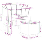 vidaXL Fauteuil avec repose-pied rouge bordeaux similicuir