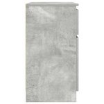 vidaXL Buffet avec tiroir gris béton 71x35x65 cm bois d'ingénierie
