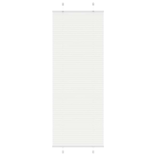 vidaXL Store plissé blanc 80x200 cm largeur du tissu 79 4 cm polyester