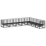 vidaXL Ensemble de canapé de jardin 8 Pièces Noir 353 x 283 x 71 cm