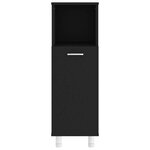 vidaXL Ensemble de meubles de salle de bain 4 Pièces Noir Aggloméré