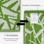 Tapis extérieur terrasse réversible - Tapis de jardin imperméable et résistant UV - Zena - Vert - 150x240 cm - HOMESCAPES