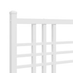 vidaXL Cadre de lit métal sans matelas et pied de lit blanc 137x190 cm
