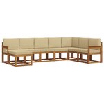 vidaXL Ensemble de canapés d'extérieur 8 Pièces Naturel et Beige