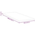 vidaXL Coussins de Matelas Blanc 80 x 200 cm Polyester sans colle