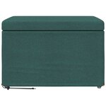 vidaXL Tabouret Vert foncé 61 x 41 x 40 cm Tissu et bois stratifié