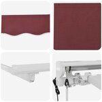 vidaXL Auvent rétractable électrique Bourgogne et Blanc 3 x 2 5 m