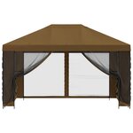 vidaXL Abri de jardin avec parois 4 × 3 m Taupe Polyester et Acier