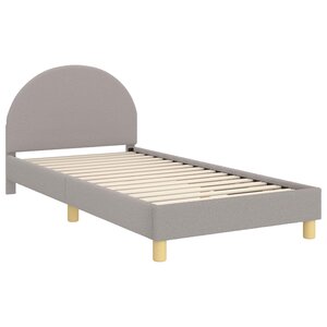 vidaXL Cadre de lit pour enfants avec tête de lit Gris clair 90x190 cm