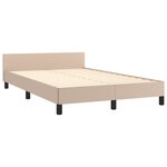 vidaXL Cadre de lit avec tête de lit cappuccino 120x190 cm similicuir