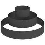 vidaXL Pot en Métal Acier/Noir Acier Grand Décorations Pot en Métal