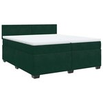 vidaXL Sommier à lattes de lit et matelas Vert foncé 200x200cm Velours