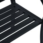 vidaXL Banc de jardin 125 cm Noir Acier