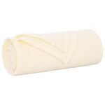 vidaXL Jeté Crème 270 x 240 cm Toison