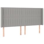 vidaXL Sommier à lattes de lit matelas LED Gris clair 160x200 cm Tissu