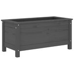 vidaXL Jardinière gris 82 5x40x39 cm bois massif de pin