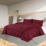 vidaXL Ensemble de housse de couette Bordeaux 225x220 cm Microfibre