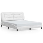vidaXL Cadre de lit sans matelas blanc 160x200 cm similicuir