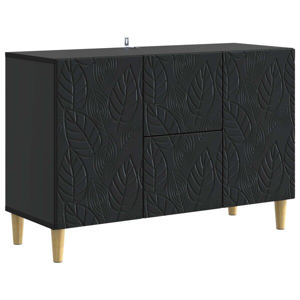 vidaXL Buffet Noir 89 x 34 5 x 60 cm Bois d'ingénierie
