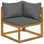 vidaXL Salon de jardin 12 Pièces avec coussin Bois d'acacia solide