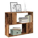 vidaXL Bibliothèque/Séparateur de pièce vieux bois 80x24x63 cm