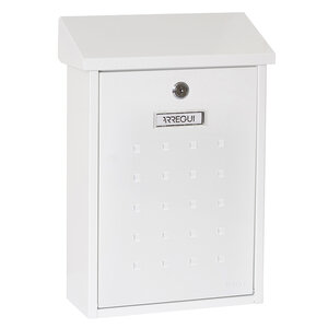 Boîte aux Lettres en Acier  Premium E5601  Anti-pluie  Facile à Installer  Blanc