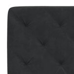vidaXL Coussin de tête de lit noir 200 cm velours