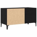 vidaXL Meuble à vinyles Chêne noir 84 5 x 38 x 48 cm Bois d'ingénierie