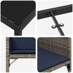 vidaXL Ensemble de salle à manger pour jardin 5 Pièces Gris Poly rotin