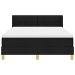 vidaXL Lit à ressorts avec matelas Noir 200 x 140 cm Polyester