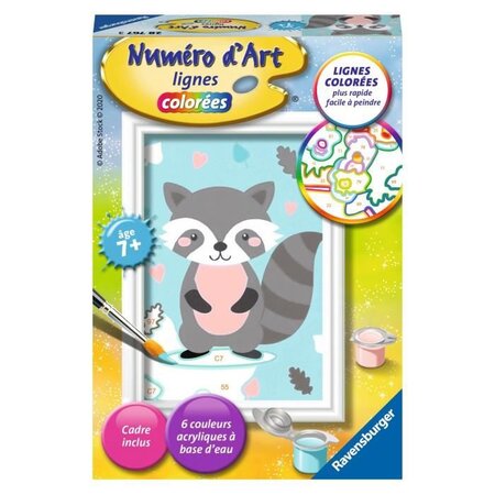 Numéro d'art - mini format - raton laveur - ravensburger - kit complet de  peinture au numéro - des 7 ans - La Poste