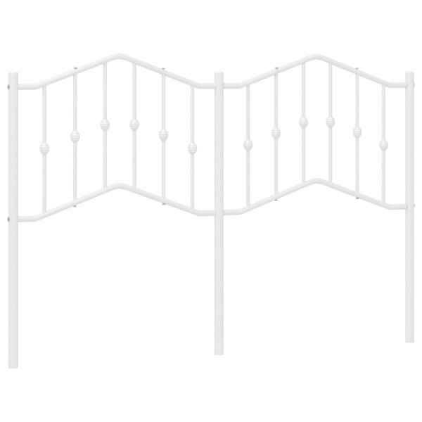 vidaXL Tête de lit métal blanc 140 cm