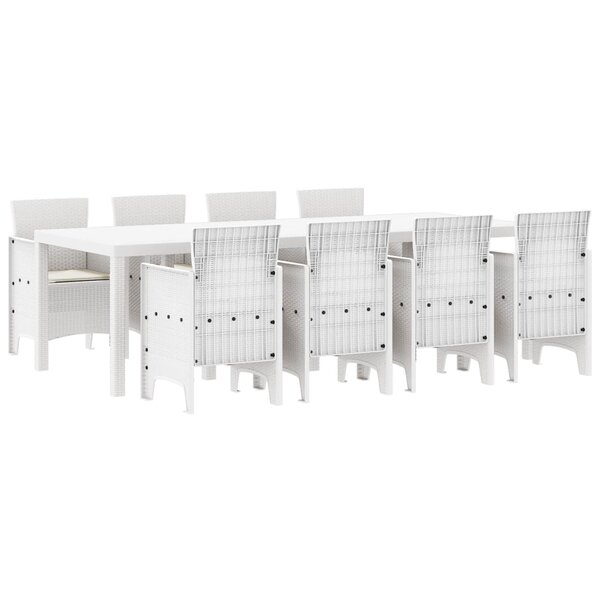 vidaXL Ensemble de salle à manger pour jardin 9 Pièces Gris clair