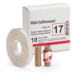 Pack ruban satin or 10 mm x 25 m + ruban encreur noir 30 mm x 25 m pour imprimante ribbondemand