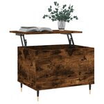 vidaXL Table basse Chêne fumé 60x44 5x45 cm Bois d'ingénierie