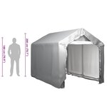 vidaXL Tente de rangement 180x300 cm Acier Gris