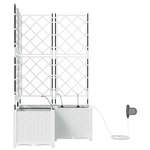 vidaXL Pots de jardin Blanc 80 x 80 x 142 cm Acier