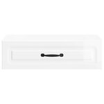 vidaXL Table d'appoint murale Blanc brillant 59 x 34 5 x 17 cm