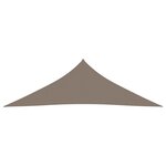 vidaXL Voile de parasol tissu oxford triangulaire 3 5x3 5x4 9 m taupe