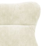 vidaXL Fauteuil Relaxant en Velours Crème
