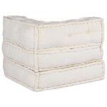 vidaXL Pouf modulaire crème 70x70x54 tissu
