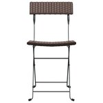 vidaXL Chaises de bistrot pliantes lot de 8 Résine tressée et acier
