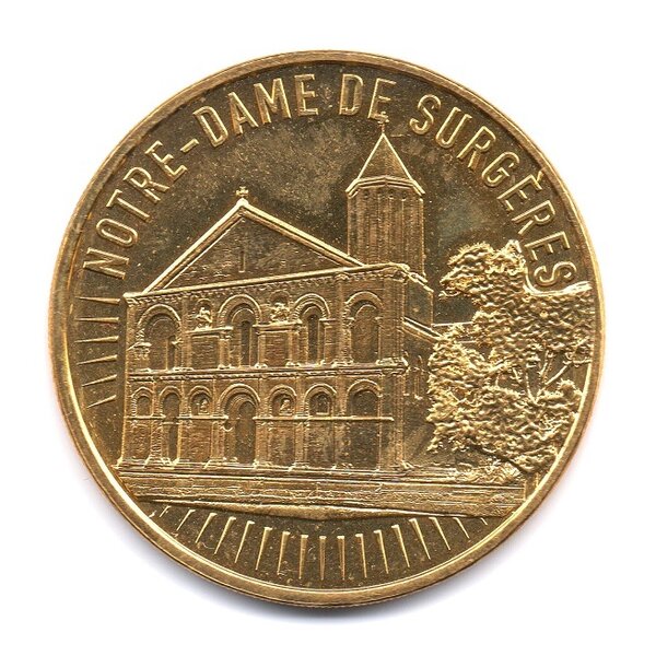 Mini médaille Monnaie de Paris 2019 - Eglise Notre-Dame de Surgères