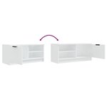 vidaXL Meuble TV Blanc 80x35x36 5 cm Bois d'ingénierie