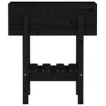 vidaXL Jardinière noir 62x30x69 cm bois massif de pin
