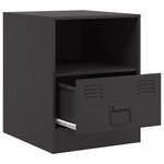 vidaXL Table de chevet noir 34 5x39x44 cm acier