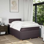 vidaXL Sommier à lattes de lit avec matelas Marron foncé 120x200 cm